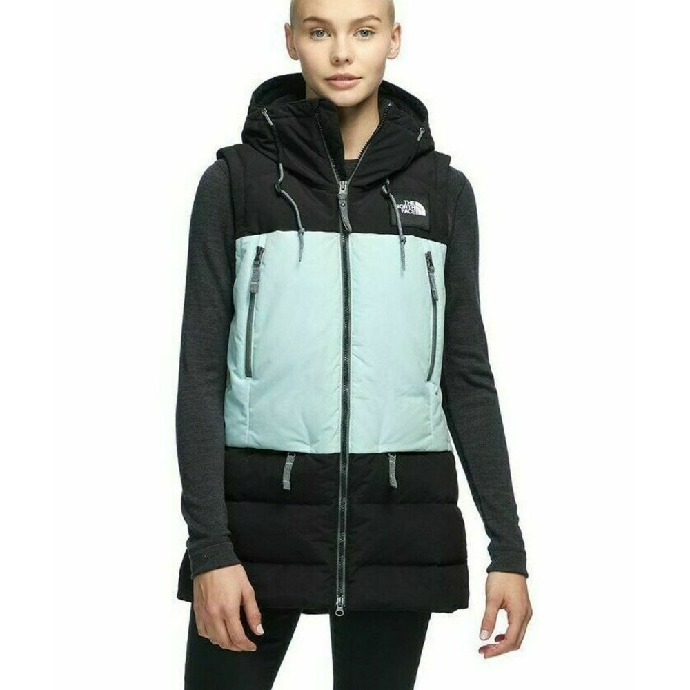 The North Face women's Pallie Down Vest size Small S Cloud Blue &‎ Black